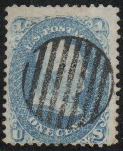 MALACK 63 Fine, clear grid cancel, pretty color! c3730