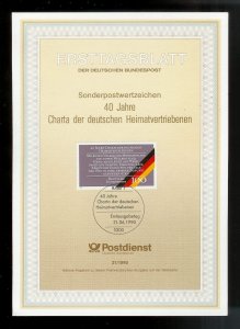 GERMANY (52) Ersttagsblatt FDC Presentation Cards