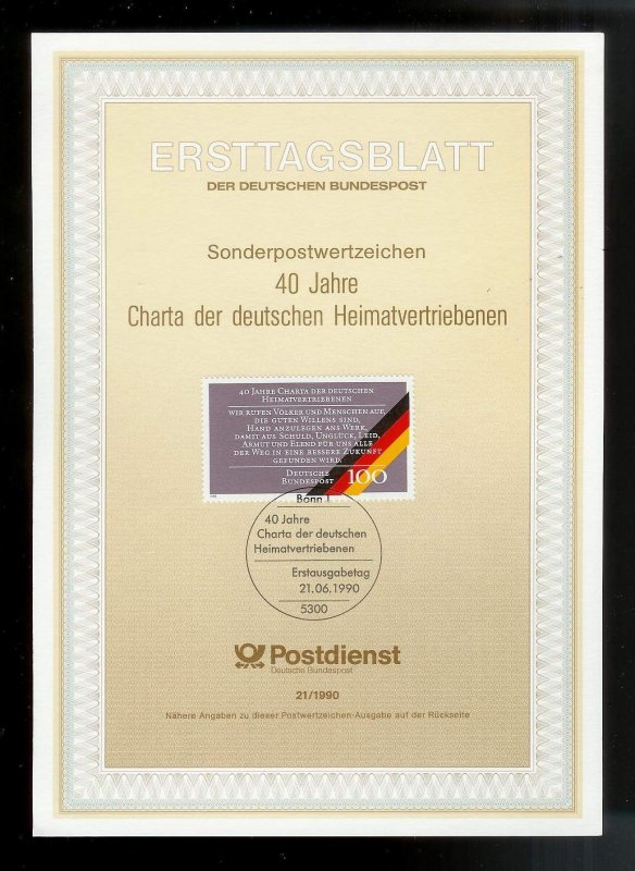 GERMANY (52) Ersttagsblatt FDC Presentation Cards