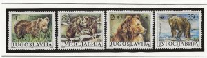 Yugoslavia 1988 Protected Wildlife set of 4 sg.2430-3  MNH