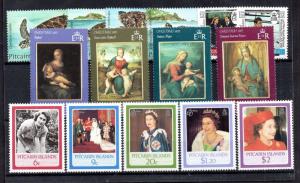 Pitcairn Islands 1985-1986 4 x MNH sets SG281-291 WS7342