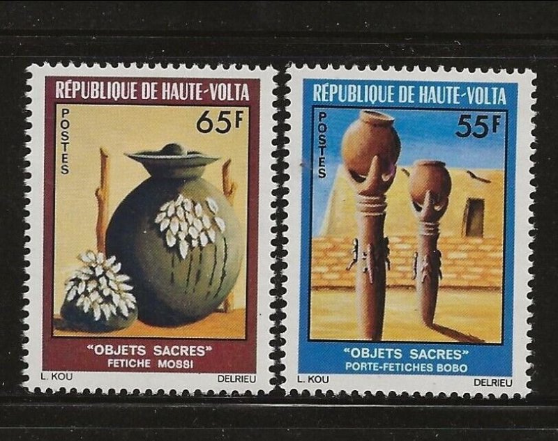 BURKINA FASO Sc 472-3 NH issue of 1978 - LOCAL ART 