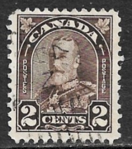 CANADA 1930-31 KGV 2c Dark Brown Portrait Issue Sc 166 VFU