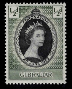 Gibraltar Scott 131 MH*  1953 Coronation stamp