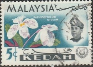 Malaysia-Kedah, #108 Used  From 1965