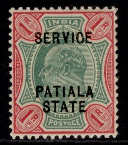 INDIAN STATES - Patiala EDVII SG O32, 1r green & carmine, M MINT.