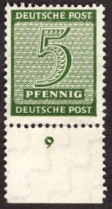 1945, Germany, West Saxony, 5pf, MNH, Sc 14N3