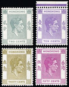 Hong Kong Stamps # 155A-162A MNH XF Scarce