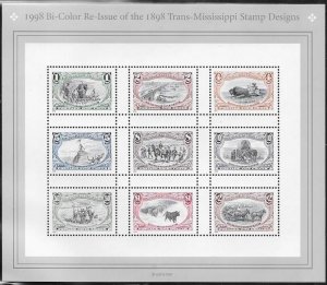 US #3209 1898 Trans-Miss sheet of 9 (MNH) CV $9.50