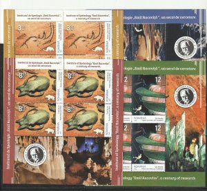 Romania STAMPS 2020 SPELEOLOGY CAVES PAINTINGS RACOVITA SHEETS MNH POST