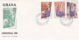 Ghana # 736-738, Christmas - Paintings, First Day Cover