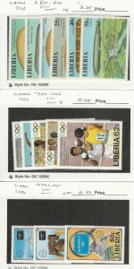 Liberia, Postage Stamp, #801-6, 999-1003, 1043-5 Mint NH, 1978-86, JFZ