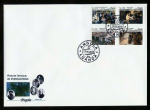 ANGOLA 2019 PAINTINGS SET  FIRST DAY  COVER