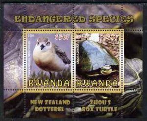 RWANDA - 2009 - Endangered Species #2 - Perf 2v Sheet - MNH - Private Issue