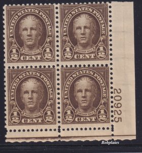 BOBPLATES #653 Hale Lower Right Plate Block 20925 F-VF NH SCV=$3