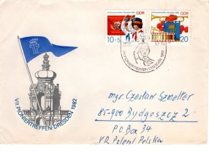 Poland 1982 Pioneer cover and cancel