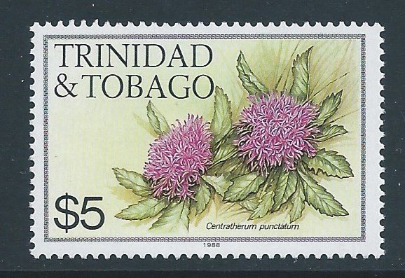 Trinidad & Tobago #406i NH $5 Flower Defin. 1988