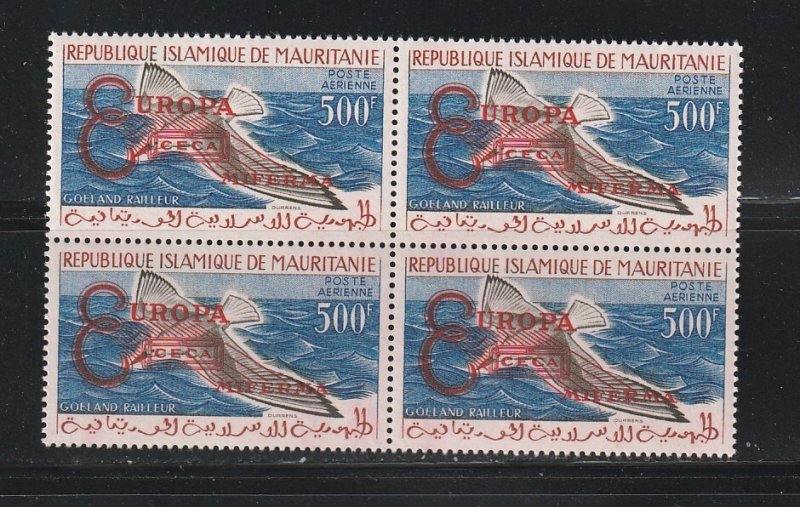 Mauritania C16a Block Of 4 MNH Type 1 Europa Overprint (B)