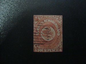 Newfoundland Sc# 4 , very nice old stamp , RARE