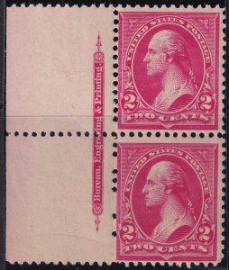 #266 Mint NH, Fine, Pair, imprint (CV $240) (CV $120 - ID45555) - Joseph Luft