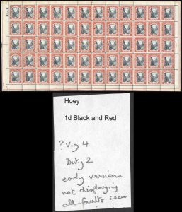 Bahamas SG75 1d Black and Red Staircase Wmk MCA SHEET U/M CAT 2160