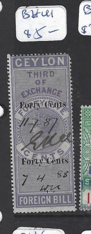 CEYLON REVENUE (PP1301B)  QV  40C/ 45C   BH 41    VFU