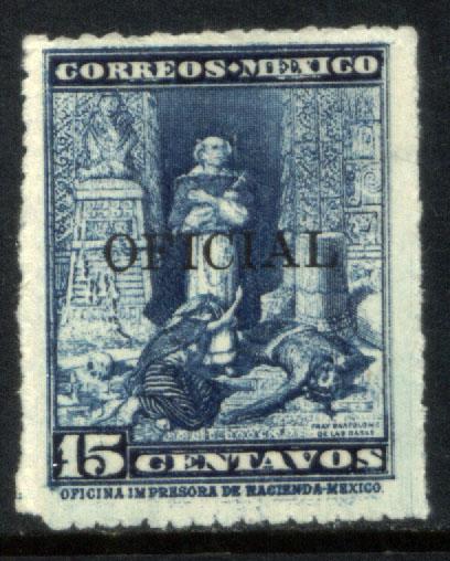 MEXICO O215, 15¢ FRAY BARTOLOME DE LAS CASAS OFFICIAL. Mint, NH.