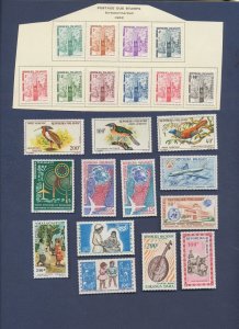 MALAGASY REPUBLIC - Sc C71-C83 & J41-J50 -  VF hinged - 1963-1966