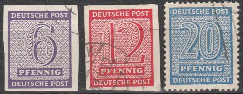 Germany #14N4a, 14N7a, 14N9 F-VF Used  CV $8.00  (A8110)