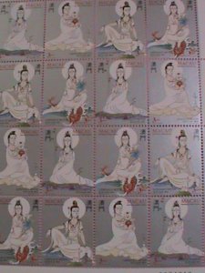 CHINA-MACAU STAMPS- 1995-771-4- LEGEND OF BUDDHIST- KWAN YIN- MNH-FULL SHEET.