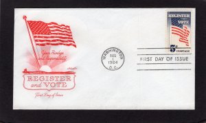 1249 Register Vote, FDC Artmaster cachet