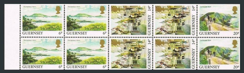 Guernsey 297a pane/10,MNH.Michel H-Blatt 32. Harbor,Herm,St Peter Port,Le Coupee 