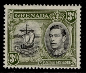 GRENADA GVI SG158a, 3d black & olive-green, M MINT. Cat £15. PERF 12½ X 13½