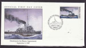 D1-Marshall Is.FDC-WWII event-Destroyers-USCGC Saranac became HMS Banf