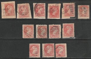 Canada #37 Used Single Stamps Job Lot of 13-cv $19.50