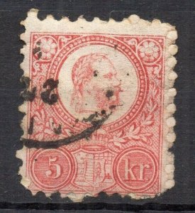 Hungary 1871-72 Early Issue Fine Used 5kr. NW-193422