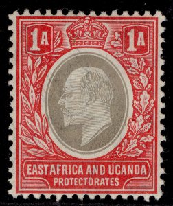 EAST AFRICA and UGANDA EDVII SG18a, 1a grey & red, LH MINT. Cat £18.