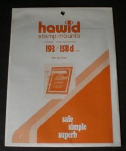 Hawid Stamp Mounts Size 193/158d mm - CLEAR (Pack of 8) (193x158 193mm)  PRECUT