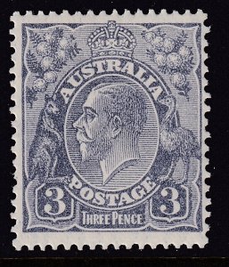 Sc# 72 1929 Australia 3 pence KG V MLH perf 13½ x 12½ Wmk 203 CV $30.00