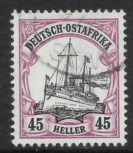 GERMAN EAST AFRICA SG32 1905 45h BLACK & MAUVE USED