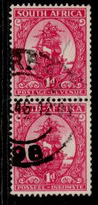 SOUTH AFRICA GVI SG106, 1d carmine, FINE USED.