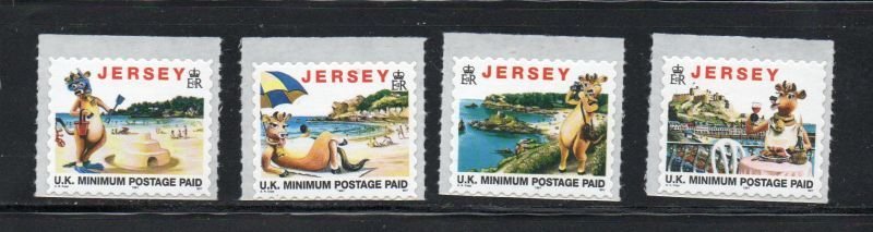 Jersey Sc 786-9 1997 Lillie the Cow stamp set mint NH