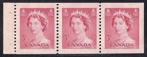 Canada #327A 3 cent Queen Elizabeth 2, Pane OG NH XF