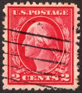 1917, US 2c, Washington, Used, Well-Centered, Dark Carmine, Sc 499