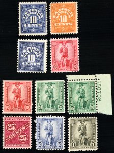 US Stamps MNH+MLH VF Lot Of 10 Different Postal Savings