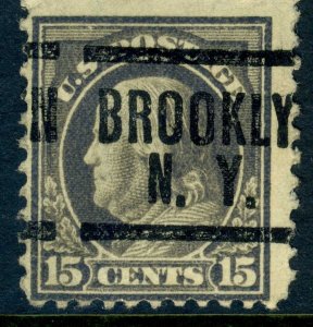 USA 1917 Franklin 15¢ Perf 11 Flat Pl Unwmk Scott 514 VFU A982