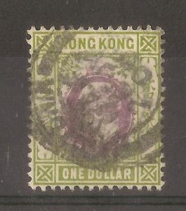 Hong Kong 1903 $1 SG72 Fine Used Cat£28