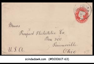 GREAT BRITAIN - 1895 HALF PENNY QV  ENVELOPE TO OHIO USA - USED