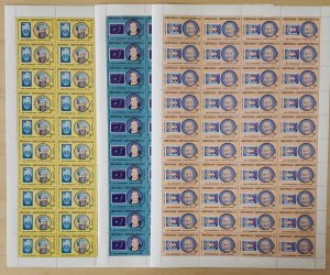 Grenadines 1985 SC# 708-10 Gandhi - Armstrong - Maimonides Non-Violence SHEETS