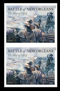 US 4952a War 1812 Battle of New Orleans imperf NDC vert pair MNH 2015